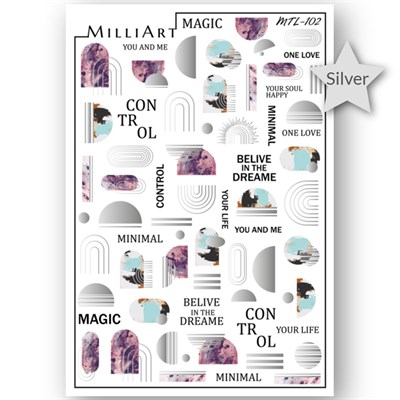 Слайдер-дизайн MilliArt Nails Металл MTL-102 16615 - фото 15962