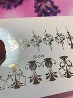 Золотой фольгированный слайдер GL-019 GL 019