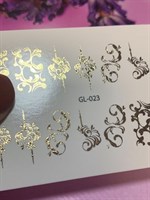 Золотой фольгированный слайдер GL-023 GL 023