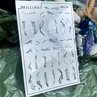 Слайдер-дизайн MilliArt Nails Металл MTL-011 silver MTL-011 silver
